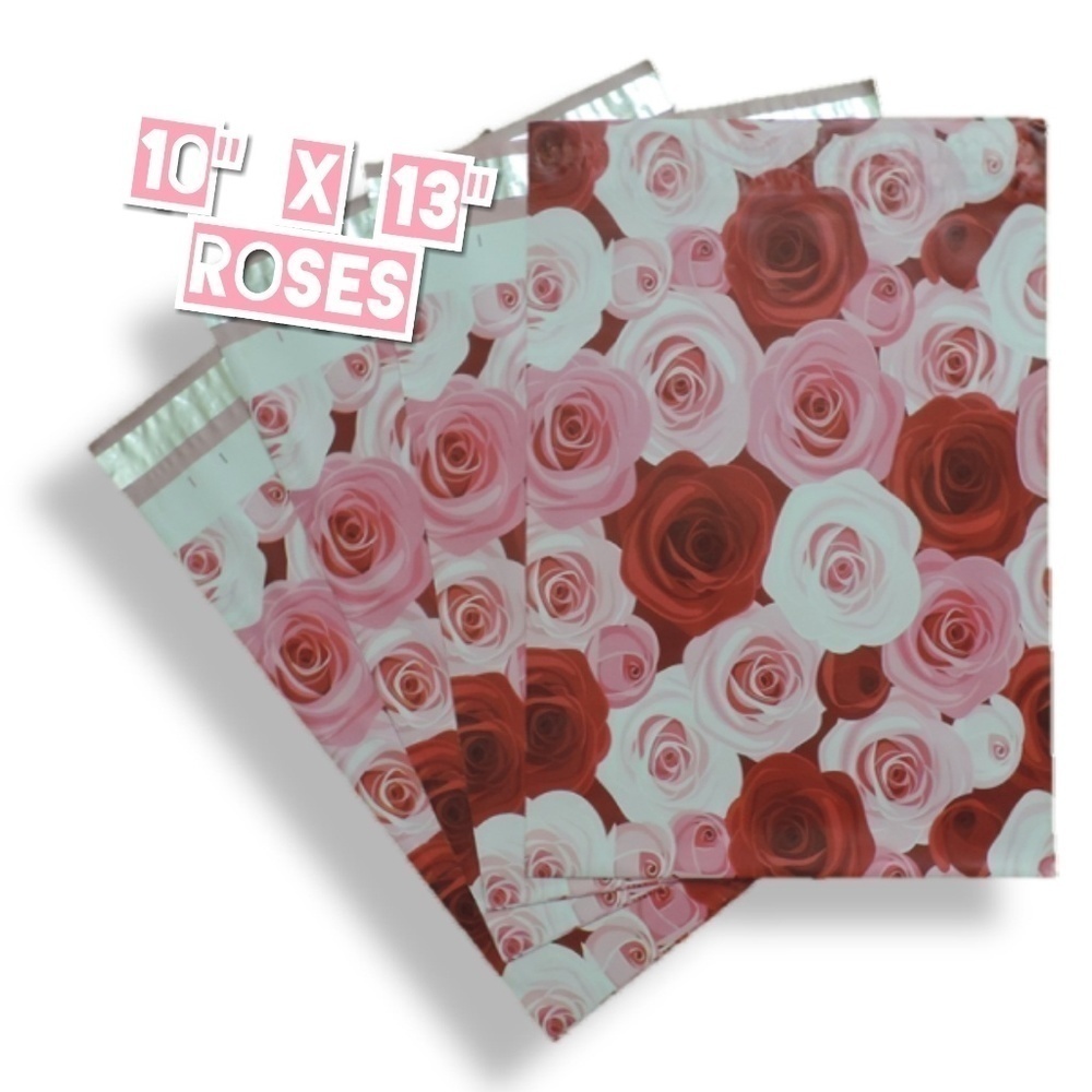100 Poly Mailers 10x13 Roses